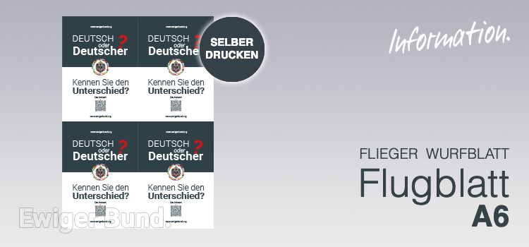 Flugblatt 4x DIN A6 Deutscher Selbstdruck