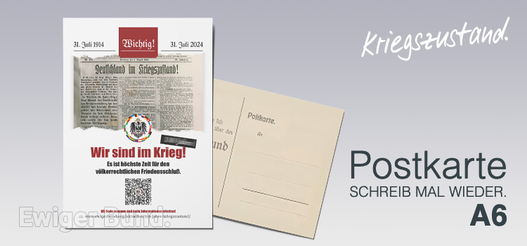 Postkarte DIN A6 Kriegszustand